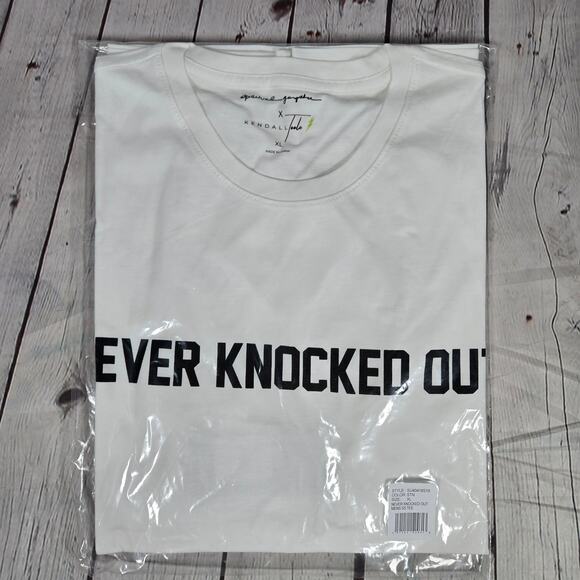 Spiritual Gangster X Kendall Toole "Never Knocked Out" Mens T-Shirt White XL NWT - Picture 9 of 9